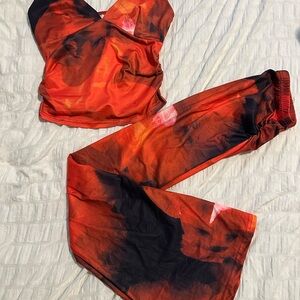 SHEIN Red and Black Maxi Dress